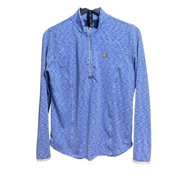 Zero Restrictions Master’s Tournament Women’s L Long-Sleeve Blue Quarter-Zip - Picture 2 of 9